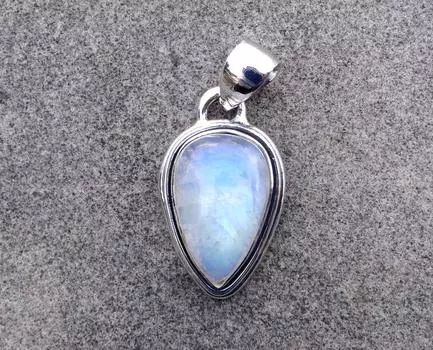 Кулон ручной работы с лунным камнем 925 пробы Серебряный женский ювелирный кулон с драгоценным камнем белый