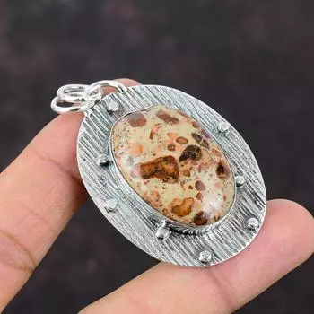 Кулон с астероидом из яшмы, оригинальный кулон с драгоценными камнями, элегантные ювелирные изделия ручной работы, подвеска из стерлингового серебра 925 пробы, новейший дизайн, кулон, подарок для женщин