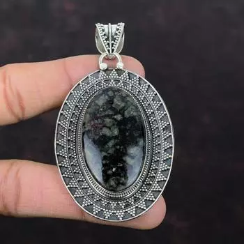 Кулон с эвдиалитом, кулон ручной работы, винтажный кулон, ювелирные изделия с эвдиалитом, драгоценный камень, подвеска из стерлингового серебра 925 пробы, уникальный дизайн, ювелирный подарок для него