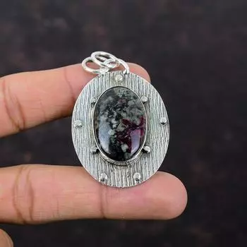 Кулон с эвдиалитом, ювелирные изделия из драгоценных камней высшего качества, подвеска из стерлингового серебра 925 пробы, ювелирные изделия ручной работы, этнический кулон, красивые ювелирные изделия, подарок для друга