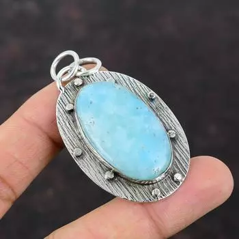 Кулон с гемиморфитом, подвеска из стерлингового серебра 925 пробы, уникальный стиль ручной работы, ювелирные изделия, удивительный кулон с драгоценным камнем, подарок для друга, ювелирные изделия с гемиморфитом