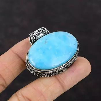 Кулон с гемиморфитом, подвеска из стерлингового серебра 925 пробы, винтажный кулон, кулон ручной работы, уникальный кулон с драгоценным камнем, ювелирные изделия для подарка, эффектный кулон