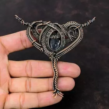 Кулон с хризантемой, медная проволока, кулон с хризантемой, ювелирные изделия из драгоценных камней, кулон ручной работы, новый кулон, медные украшения для подарка