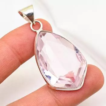 Кулон с кунцитом, ювелирные изделия из цельного серебра 925 пробы с драгоценными камнями, кулон ручной работы, на День памяти 1.963 Inches розовый