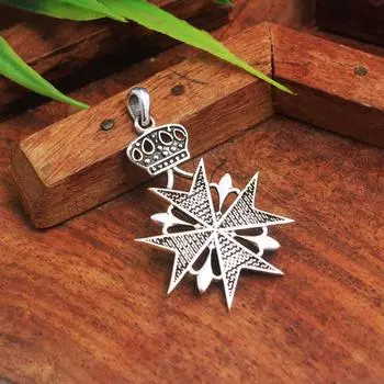 Кулон с мальтийским крестом из стерлингового серебра 925 пробы, дизайнерские украшения унисекс