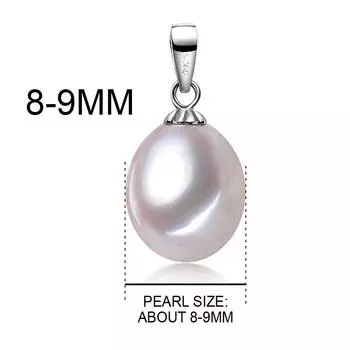 Кулон SENIKO с пресноводным жемчугом, классический кулон для женщин, подарок для девочек 8-9MM белый