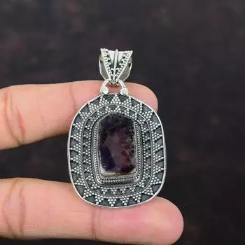 Кулон Super 23 с аметистом, ювелирные изделия ручной работы, подвеска из стерлингового серебра 925 пробы, подвеска из натурального драгоценного камня Super 23, винтажные ювелирные изделия с аметистом для женщин