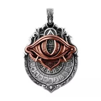 Кулон Таро Видение Око Всевидящее Ожерелье Шарм Мистические Гадания Ювелирные Изделия Символ Карты Таро Кулон с Плавным Вращением для Инсайтов о Судьбе