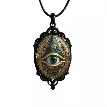 Кулон Всевидящее Око Ювелирное изделие Глаз Бога Ожерелье Треугольная Пирамида Мистический Глаз Серьги-подвески для Женщин Мужчин Мистиков