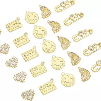 Кулон в нескольких стилях, медная микроинкрустация, 1 шт./пакет 11X16mm*1pcs