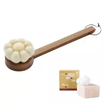 Кумано Фудэ Щетка для тела в форме цветка Длинная щетка для мытья тела Медведь Фудэ Ванна Спина Медведь Фудэ