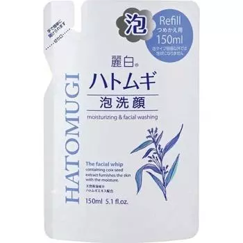 Kumano Yushi Reihaku Hatomugi Foaming Face Wash Refill 150mL 4513574029576 x 4 pieces
