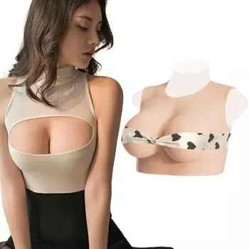 KUMIHO Силиконовый нижний круглый подходит для искусственного переодевания, поддельный силикон, становится кремниевым белым цветом кожи, бюст, шея, шея, лето, грудь,