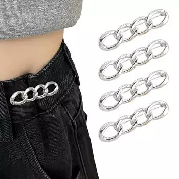 [Kumomi] кнопка регулировки талии 4 шт. регулятор талии пряжка булавка брошь булавка Возможная регулировка простая установка свободный джинсовый костюм юбка