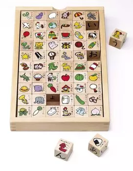 Kumon Publishing Hiragana Dice Tsumiki Деревянная развивающая игрушка Игрушка для детей от 3 лет KUMON