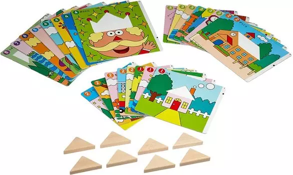Kumon Publishing НОВЫЕ треугольные танграмные развивающие игрушки Игрушки для детей от 2 лет и старше KUMON