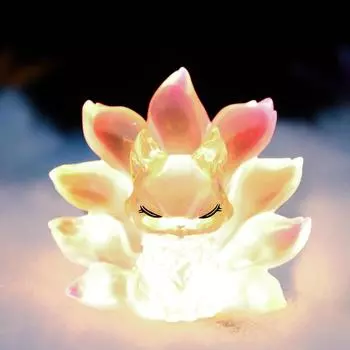 Куньлуньская девятихвостая лиса, гальванизированное украшение из смолы - модная игрушка в подарок для девочек Blind Box