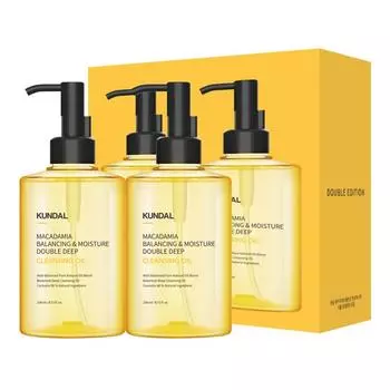 KUNDAL Балансирующее и увлажняющее двойное глубоко очищающее масло, 258 мл, 2 шт.