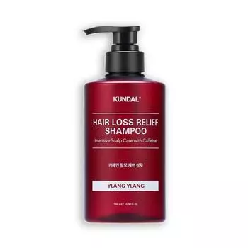 Kundal Caffeine Hair Loss Shampoo Ylang Ylang 500ml, Korean cosmetics with good fragrance