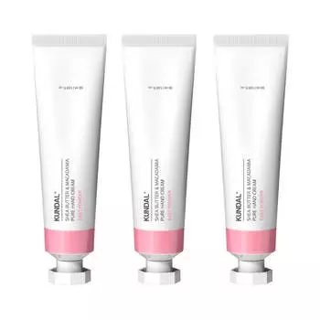 Kundal Чистый крем для рук с маслом ши и макадамией, детская присыпка 50 мл * 3 шт.