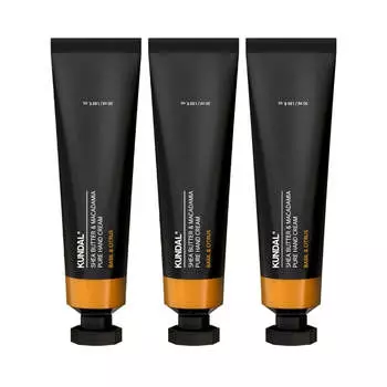 Kundal Чистый крем для рук с маслом ши и макадамией, базиликом и цитрусовыми, 50 мл * 3 шт.