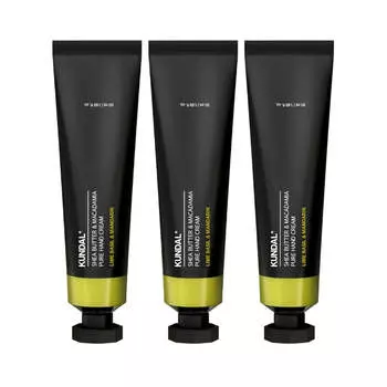 Kundal Чистый крем для рук с маслом ши и макадамией, лаймом, базиликом и мандарином 50 мл * 3 шт.