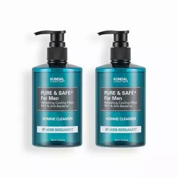 Kundal Cooling Men s Cleanser 300 мл 1 x 1 + 1 x Fragrance Herb Bergamot, корейская косметика с хорошим ароматом