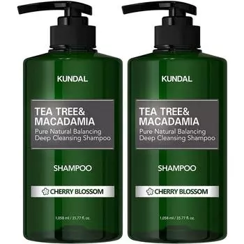 Kundal Deep Cleansing Oily Shampoo Cherry Blossom Fragrance, 1.058L, 2 units