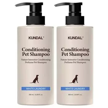 Kundal Dog Nature Intensiv Conditioning Perfume Shampoo White Laundry, 500мл, 2 шт., Корейский шампунь для домашних животных