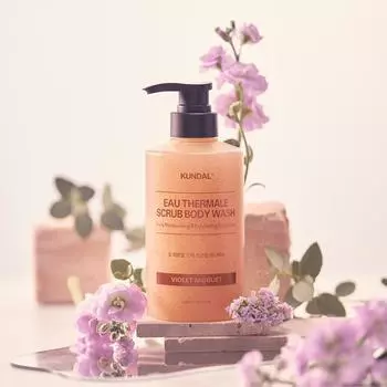 KUNDAL Eau Thermal Spa Scrub Body Wash 500 мл, корейская косметика с приятным ароматом