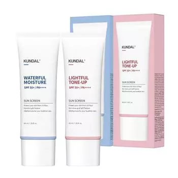 KUNDAL Ежедневный солнцезащитный крем SPF50+ 40 мл 1 шт+1 шт, корейская косметика с приятным ароматом