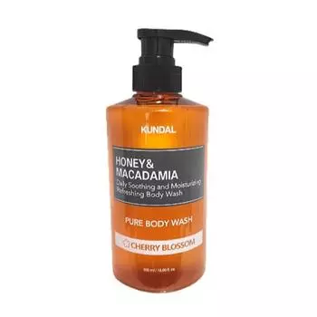 KUNDAL Honey&Macadamia Ежедневный успокаивающий и увлажняющий освежающий гель для душа 500 мл Cherry Blossom