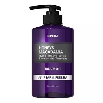 Kundal Honey & Macadamia Hair Treatment с ароматом груши и фрезии, 500 мл, 1 шт.