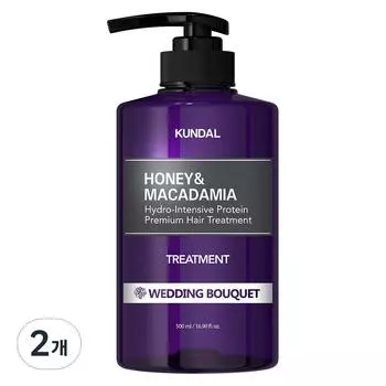Kundal Honey & Macadamia Hair Treatment Wedding Bouquet Fragrance, 500ml, 2 pieces