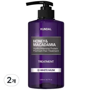 Kundal Honey & Macadamia Hair Treatment White Musk Fragrance, 1058ml, 2 units