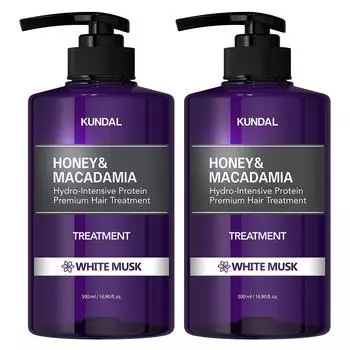 Kundal Honey & Macadamia Hair Treatment White Musk Fragrance, 500ml, 2 units