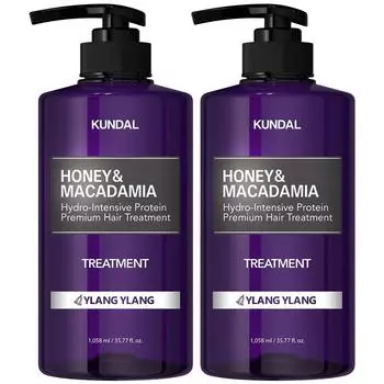 Kundal Honey & Macadamia Hair Treatment Ylang Ylang Fragrance, 1.058L, 2 units