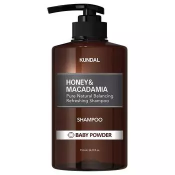 Kundal Honey & Macadamia Nature Shampoo Baby Powder Scent, 718ml, 1 unit