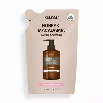 KUNDAL Honey & Macadamia Nature Шампунь для детской присыпки, 400 мл 1 PCS