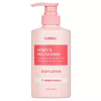 Kundal Honey & Macadamia Pure Body Lotion Amber Vanilla Fragrance, 500ml, 1 unit