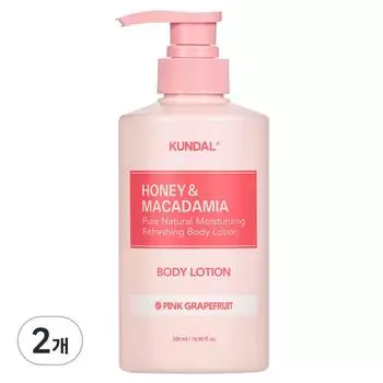 Kundal Honey & Macadamia Pure Body Lotion Pink Grapefruit Fragrance, 500ml, 2 units
