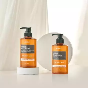 KUNDAL Honey & Macadamia Pure Body Wash 500 мл набор из 2 штук, корейская косметика с приятным ароматом