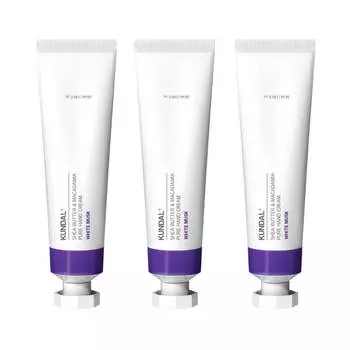 Kundal Крем для рук с маслом ши и макадамией Белый мускус 50 мл * 3 шт.