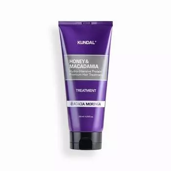 KUNDAL Лечение волос Honey & Macadamia Acacia Moringa 200 мл, корейская косметика с приятным ароматом