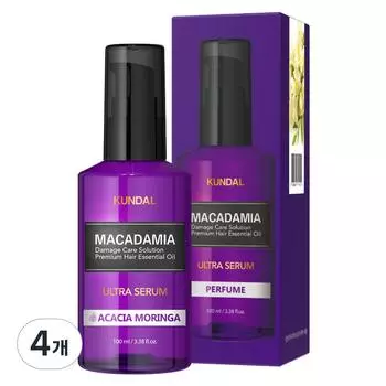 Kundal Macadamia Ultra Hair Serum Acacia Moringa Fragrance, 100ml, 4 pcs.