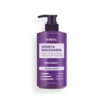 KUNDAL Мед и протеины макадамии Лечебное очищающее мыло для волос 500 мл 1 PCS