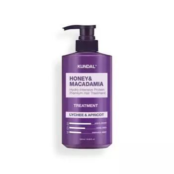 KUNDAL Мед и протеины макадамии Средство для волос Личи и абрикос 500 мл 1 PCS