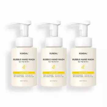 KUNDAL Набор из 3-х средств для мытья рук Pure & Safe Bubble с ароматом иланг-иланга 300 мл, корейская косметика с приятным ароматом