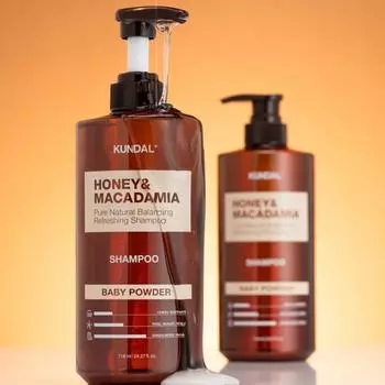 KUNDAL Натуральный шампунь «Мед и макадамия» 1058 мл (обновление.ver), Корейская косметика с хорошим ароматом