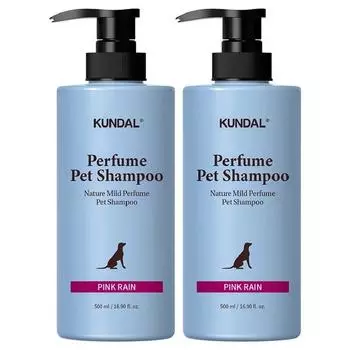 Kundal Nature Mild Perfume Dog Shampoo Pink Rain Fragrance, 500мл, 2 шт, Корейский шампунь для домашних животных